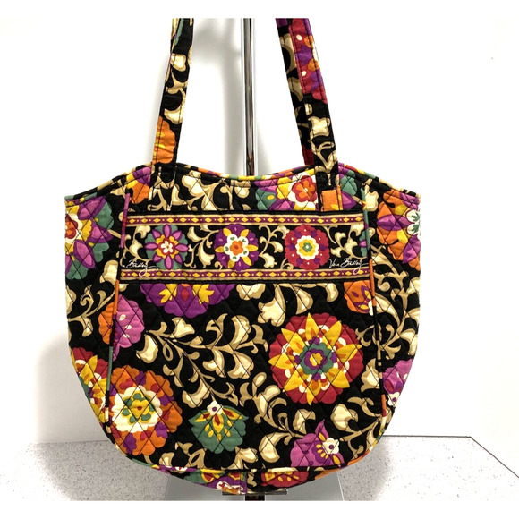 Vera Bradley Suzani 2011 Tote Bag Shoulderbag Purse Medium Floral Quilted Cotton - Picture 1 of 9